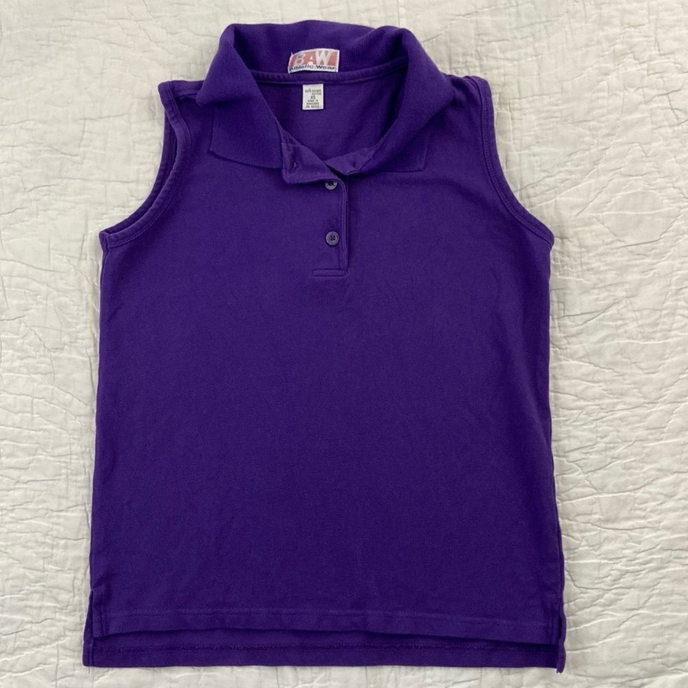 Vintage BAW Athletic Wear 100% Combed Cotton Collared Tank Top size XS